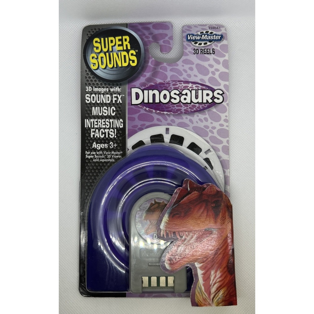 View-master 3D Reels Dinosaur Super Sounds Sound FX w/ Music New Sealed